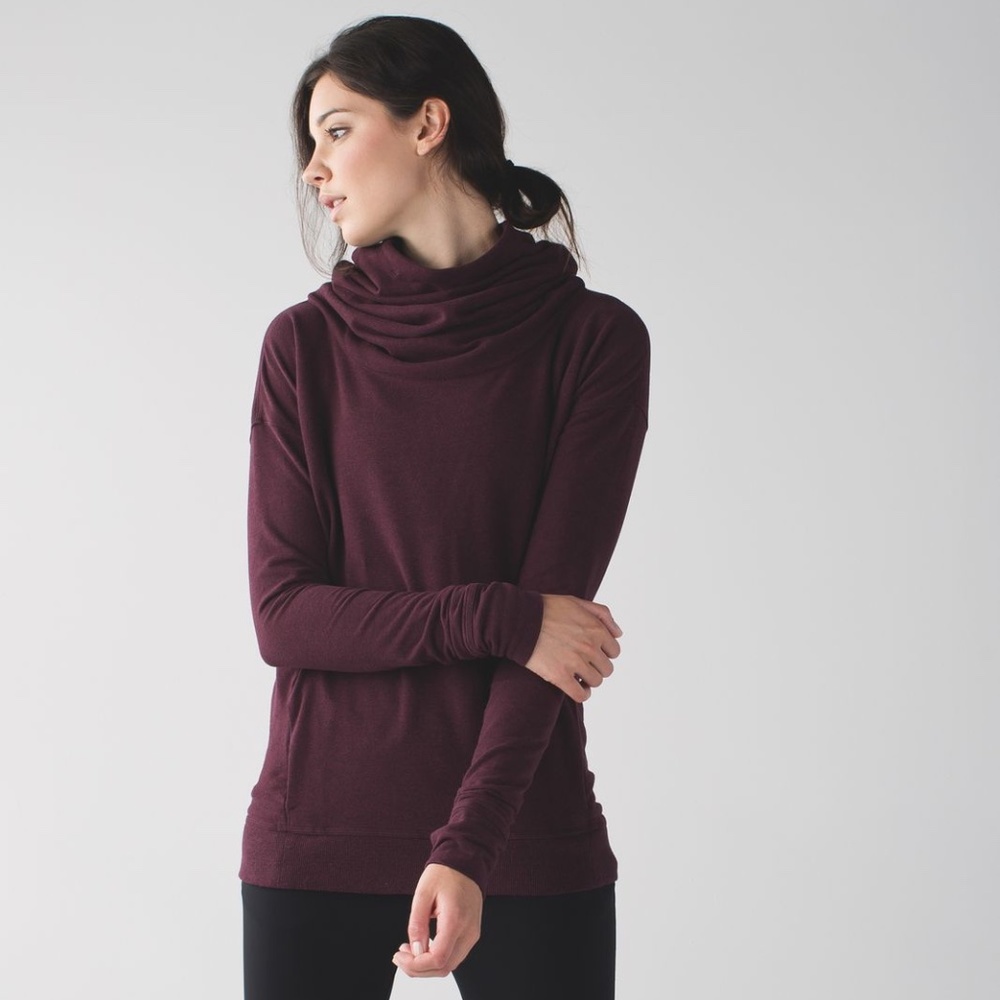 Lululemon Stress Less Hoodie | Heathered Bordeaux Drama | Size 8